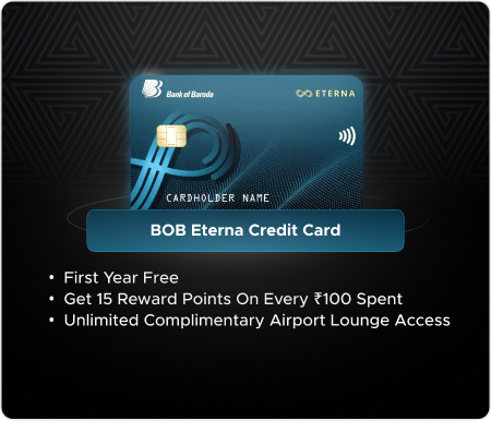 BOB CARD BOBCARD Eterna Credit Card - travel & lounge benefits, low forex markup!