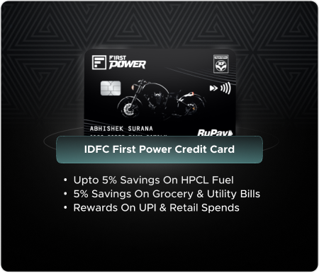 IDFC FIRST Bank Up to 5% Savings on HPCL Fuel