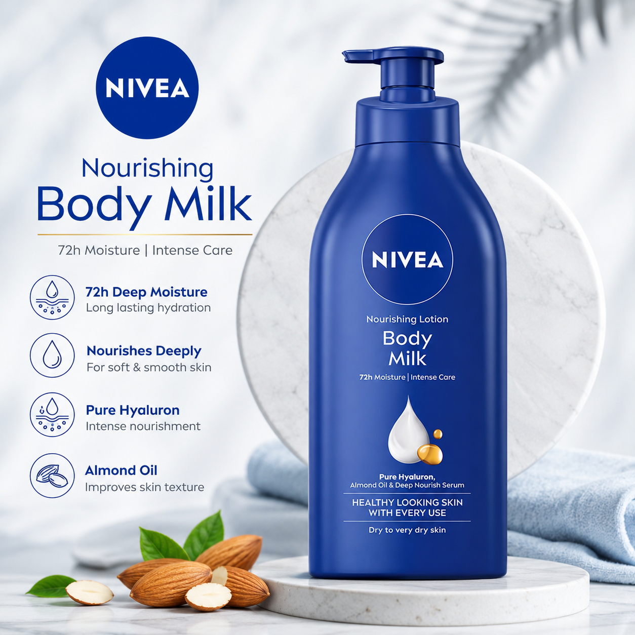 NIVEA Nourishing Body Milk 600ml Body Lotion