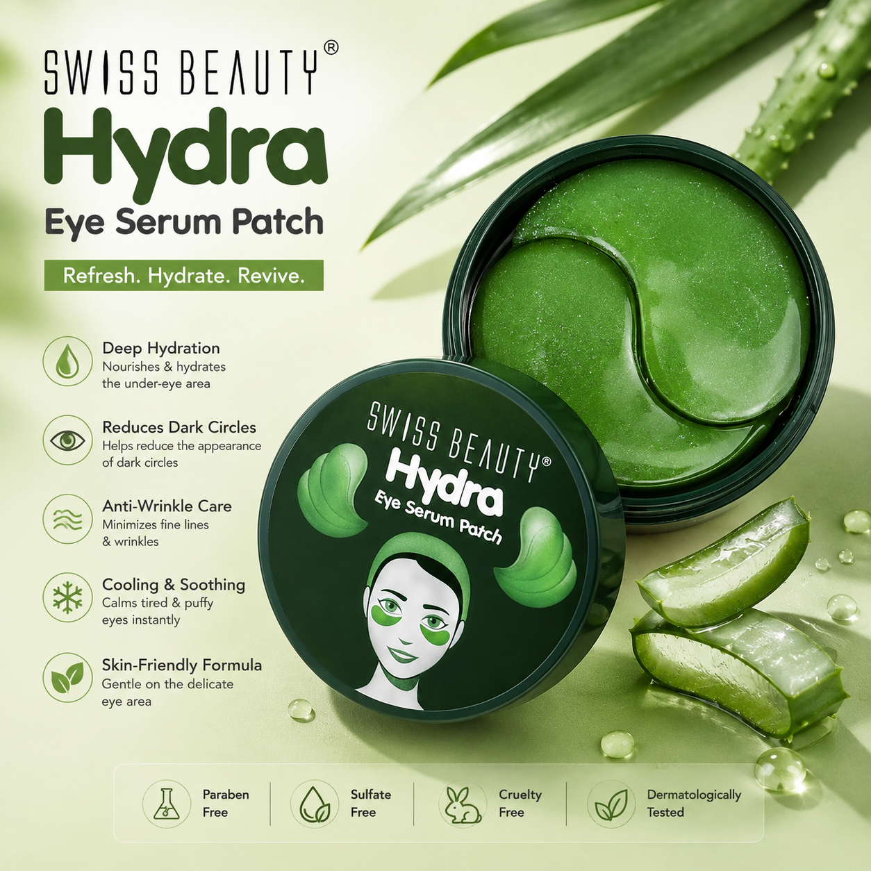 wiss Beauty Hydra Anti Wrinkle Eye Serum Patch