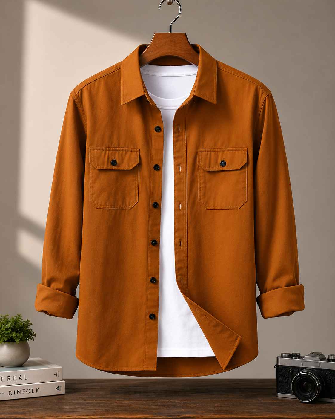 DEELMO Men’s Stylish Cotton Blend Casual Shirt