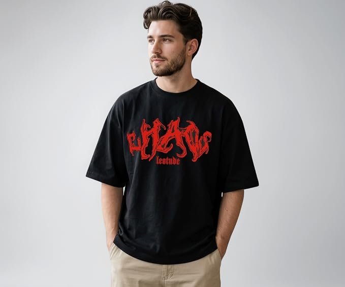 Oversized Half Sleeve Round Neck Drop Shoulder tSHIRT