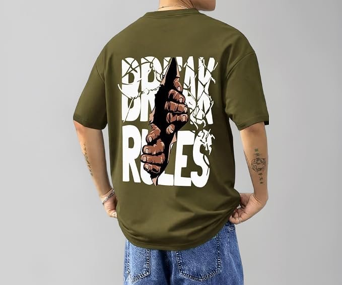 AUSK Baggy Hip-Hop T-Shirt for Men - Graphic Printed T Shirts || Oversized Men Tshirt |T-Shirts