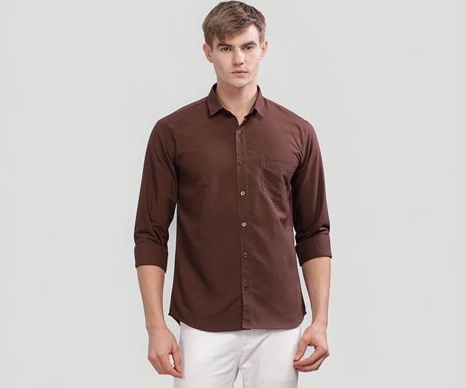 Men's Cotton Blend Slim Fit Shirt | Full Sleeve Casual wear for Men | Comfortable Office Wear Shirt for All Seasons
