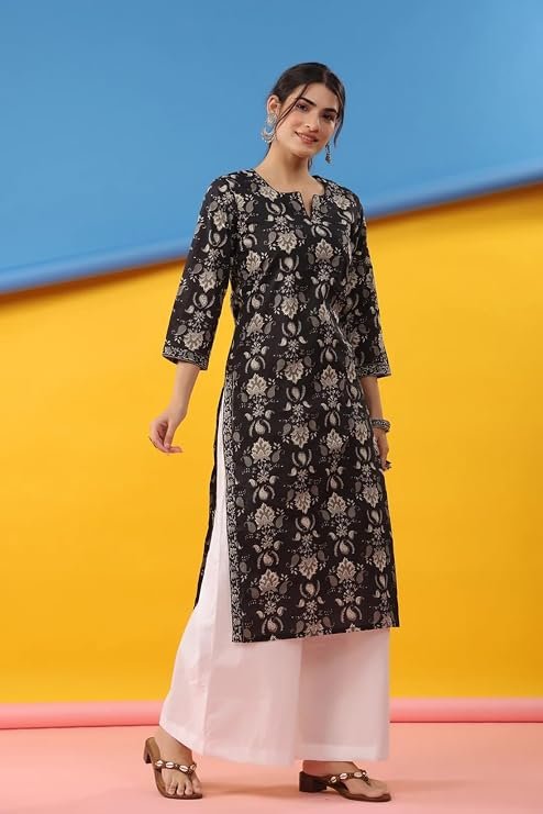 Women's Printed Straight Rayon Kurta
