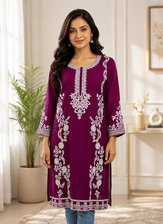 Trendy Embroided Kurti/Gown for Women's Ethnic Wear