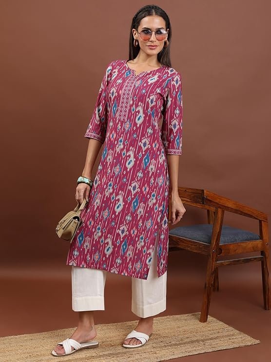 Vishudh Women's Kurta | Regular Fit | Trendy Ethnic Top for Everyday Comfort
