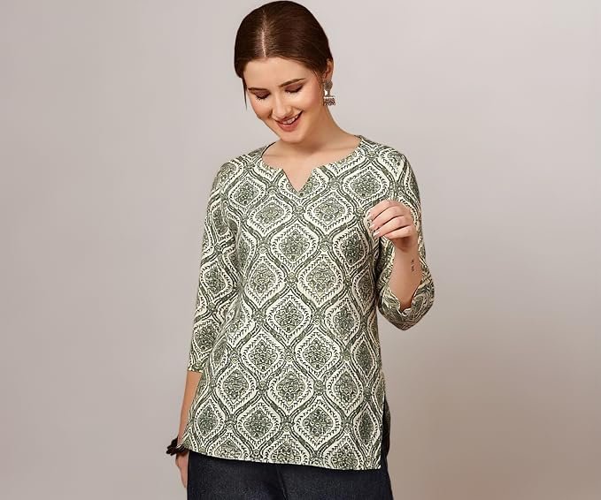 Pinkmint Women Printed Short Kurti
