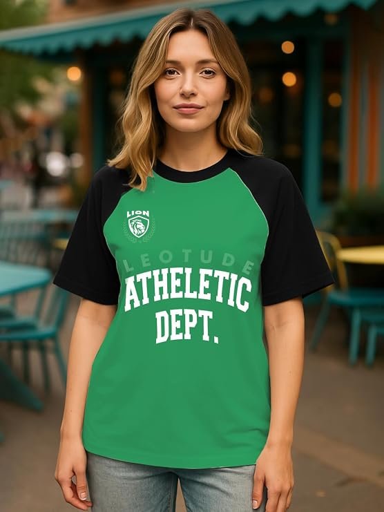 LEOTUDE Half Sleeve Round Neck Tshirt for Women, Oversized Longline