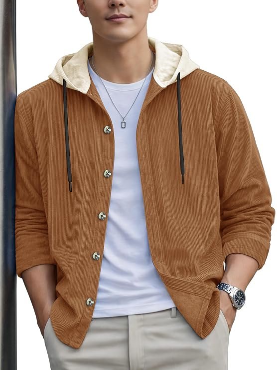 Noble Monk Men's Solid Regular Fit Shirts| Shirt with Hood | Casual Wear for Men | Full Sleeve Shirt | Stylish