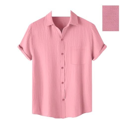 Pinkmint Men's Polycotton Regular Fit Casual Shirt | Stylish | Printed | Solid | Short Sleeve | Trendy (Available in Plus Size)