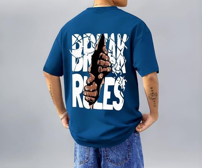 AUSK Baggy Hip-Hop T-Shirt for Men - Graphic Printed T Shirts || Oversized Men Tshirt || T-Shirts