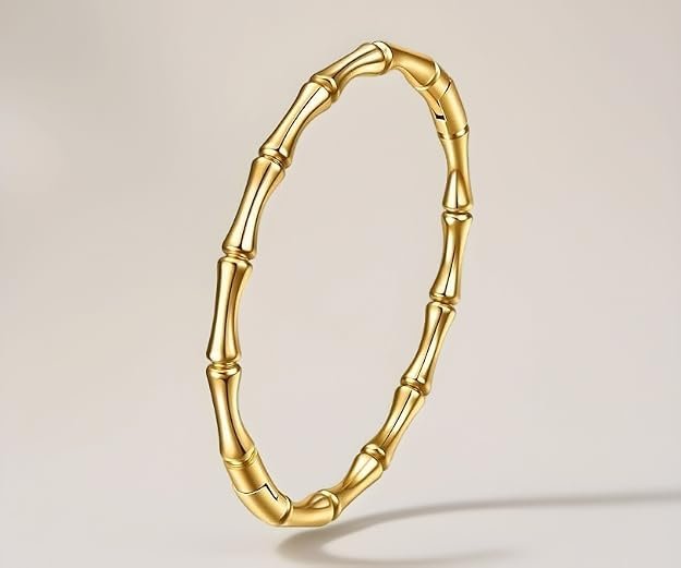 MEENAZ Anti Tarnish Stainless Steel Bracelet for Women | Stylish Gold Bangle | One Size Fashion Wrist Band | Elegant Jewellery Gift for Girls & LadieS