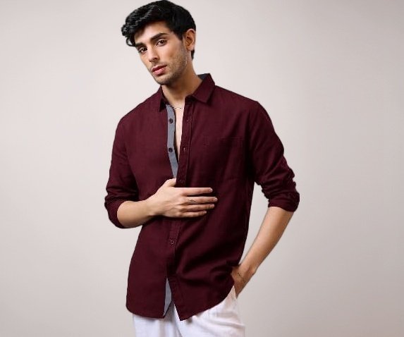Pinkmint Men's Solid Shirt