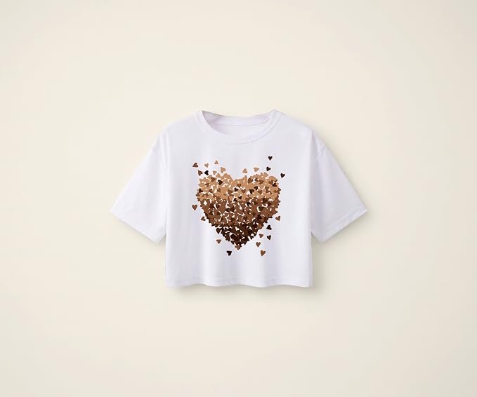 Aahwan Women's &amp; Girl's Car &amp; Letter Graphic Drop Shoulder Cotton Blend Relaxed Fit Tees Crop Top