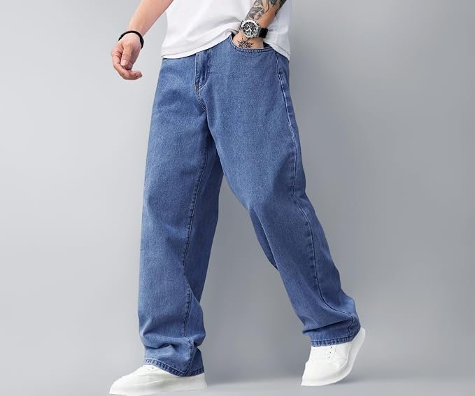 KOTTY Mens Mid Rise Straight Jeans